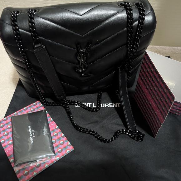Yves Saint Laurent Handbags - authentic ysl quilted leather Small lou lou Bag